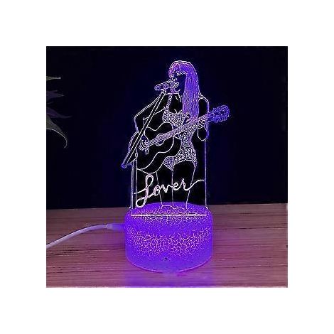 Taylor Swift 3D LED-Nachtlicht-Schreibtischlampe, 7 Farben mit Touch-Steuerung, Tischdekoration für Zuhause - NMAOV( A)