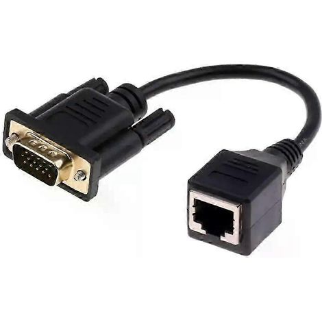 Câble RJ45 vers VGA (port VGA 15 broches mâle vers RJ45 femelle Ethernet LAN-JXLGV) (1/5)