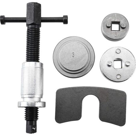 Brake caliper piston retraction tool kit – 3/8" universal fitting – Compatible with Audi, VW, Golf, and Polo – 1 pressure plate and 2 adapters (1/5)