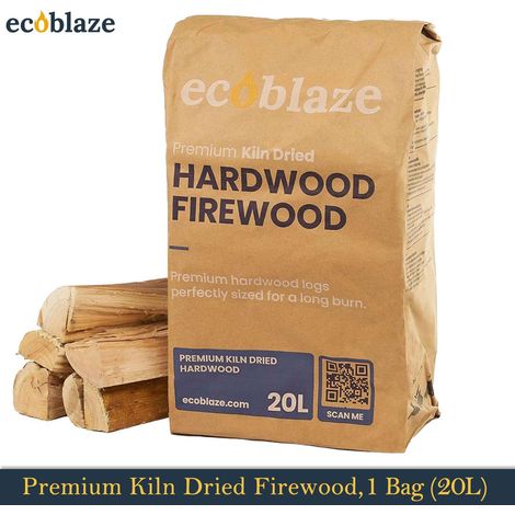 Ecoblaze Kiln-Dried Firewood 20L, Eco Fuel Ready to Burn Logs for Wood Burner (1/5)