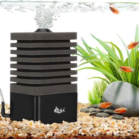 Filtre éponge pour aquarium, filtre silencieux pour filtration biologique et mécanique, filtre éponge en mousse submersible avec matériau filtrant (M) (1/5)