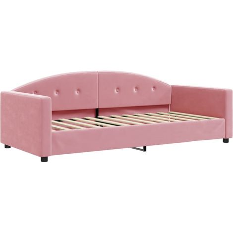 Maison Exclusive - Letto da Giorno Rosa 90x200 cm in Velluto (1/5)