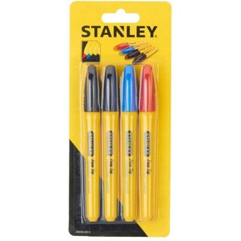 STANLEY MARKER FINE TIP 4szt. MIX