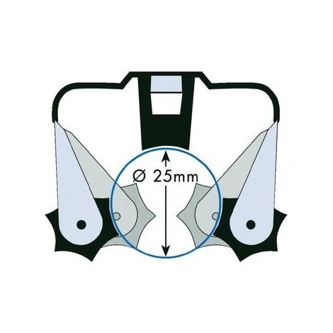 Organizador de herramientas prax 40 144 cromado resistente 25 mm