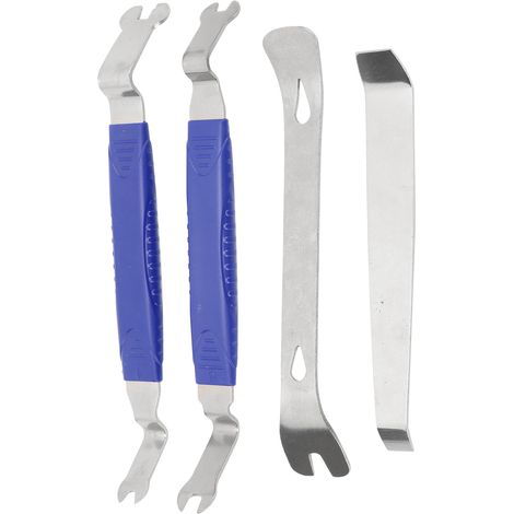 Werkzeugset zum Entfernen von Autoverkleidungen (4-teilig) für Armaturenbrett, Audioanlage, Türinnenverkleidungen und Befestigungsclips (blau) (1/5)