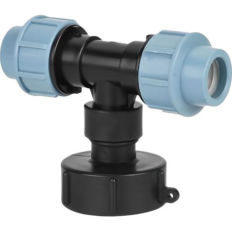 IBC Tuyau de réservoir d'eau à trois voies Joints 25 mm Connecteurs d'eau de jardin Adaptateur de réservoir pour réservoir coudé Adaptateur d'irrigation Outil (1/5)
