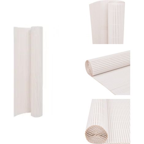 Clôture de jardin double face 110x400 cm Blanc - Clôture De Jardin - Clôture Pvc - Clôture Blanche - Clôture Decorative - Barriere Jardin (1/5)