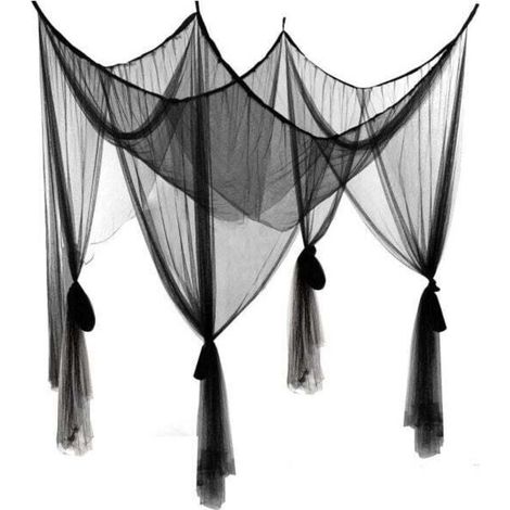 Mosquito net for single and double beds Excellent air circulation, tight mesh 190x210x240 cm (black) MUMU (1/4)