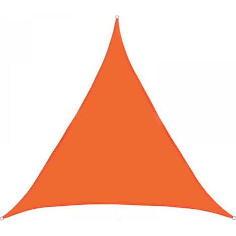 1PC 3 X 3 X 3 M orange Voile D'ombrage Triangle Protection UV Protection Soleil Voile Pare-Soleil Imperméable À l'eau pour Terrasse Extérieure Pergola (1/3)