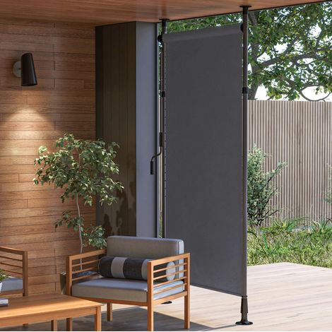 Senkrechtmarkise höhenverstellbar 150x220-310 cm OKMYHOME (1/5)