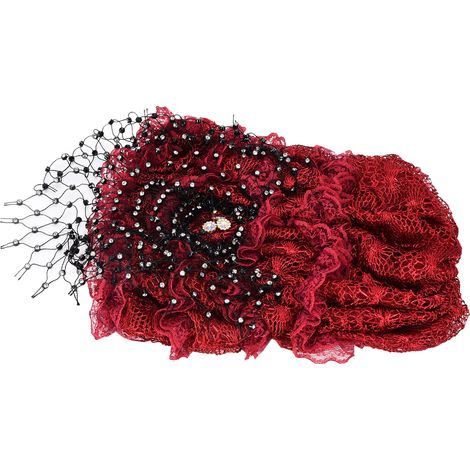 Bandeau souple, respirant, confortable et extensible, accessoire de cheveux pour femmes et filles à la mode, rouge vin (1/5)