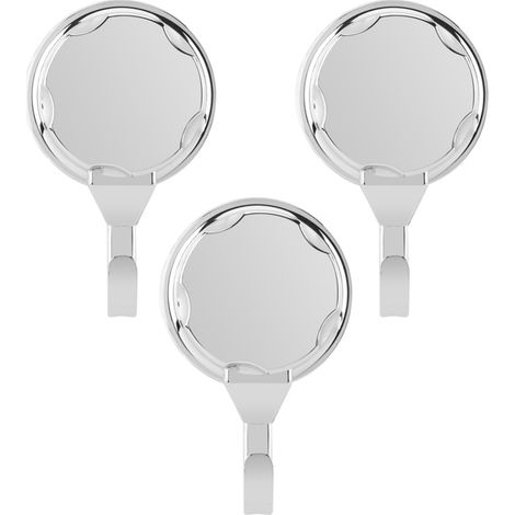 Set di 3 ganci a ventosa in ABS per bagno e cucina