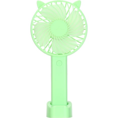 Mini-Tischventilator mit Standfuß, 3 einstellbare Geschwindigkeitsstufen, USB-aufladbar, ideal für Reisen, Büro und Zuhause. (1/4)