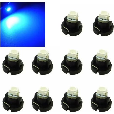 Nuevo 10 T3 T4.2 T4.7 1SMD LED Bajo consumo de energía Alto brillo Larga vida útil Bombilla NEO en forma de cuña Control de tablero Luz Azul Azul Azul Azul (1/5)