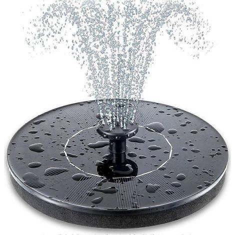 Pompe pour fontaine solaire pour bain d'oiseaux, fontaine solaire améliorée de 3,5 W avec buse, autoportante et flottante, alimentée à l'énergie solaire (1/5)