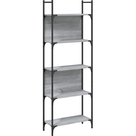 Maison Exclusive - Libreria 5Ripiani Grigio Sonoma 60,5x24x166,5 Legno Multistrato (1/5)