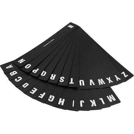 26 intercalaires pour disques vinyle, alphabet AZ, onglets noirs, étiquettes de classement pour disques. (1/5)
