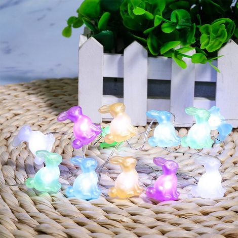 Guirlande Lumineuse En Fil De Cuivre - Lapin De Pâques Led - 300 Cm - Alimentation Sur Piles - Décoration Intérieure Et Extérieure (1/5)