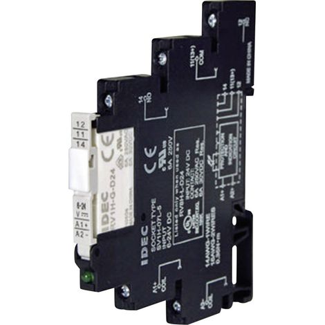 Idec RV8H-L-AD12 Relaisbaustein Nennspannung: 12 V/DC, 12 V/AC Schaltstrom (max.): 6 A 1 Wechsler  1