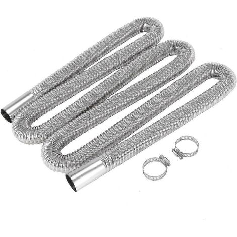 Tuyau d'échappement de chauffage de parking de voiture de 200 cm avec 2 colliers de serrage, tuyau d'échappement de réservoir de carburant compatible avec le pétrole brut - (1/5)