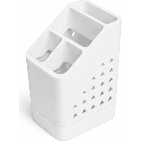 Scolaposate bianco, organizer per asciugare forchette, cucchiai e coltelli