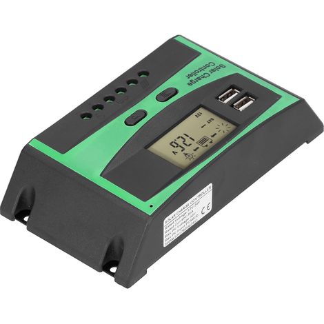 Régulateur Solaire PWM 30A 12V 24V Automatique LD3024U pour Batterie (1/5)
