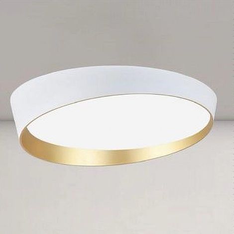 TrAdE Shop Traesio - Plafoniera Led 68w Bianco Oro Lampadario Soffitto Tondo Irregolare Luce Fredda 32767 - (1/5)