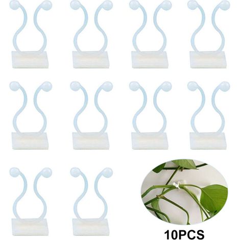 Kletterpflanzenclips  50er-Packung mit unsichtbaren Klebeclips  Befestigung für Wände und Rankgitter im Garten