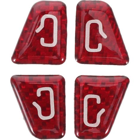 Autocollant pour bouton de commande de porte - Protection pour bouton de lève-vitre - Cache-boutons de lève-vitre intérieur - Accessoires intérieurs compatibles avec Tesla (rouge) (1/5)