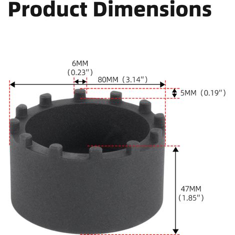 This is a tool for removing the locking nut sleeve from the 12-pin wheel bearing for Dodge Ram models from model years 2019-2022.--DTEKGAZ (1/4)