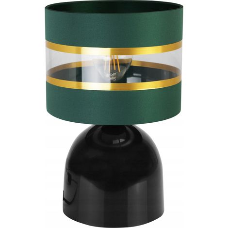 NACHTTISCHLAMPE, ELEGANTER GOLDENER LAMPENSCHIRM, 20 CM