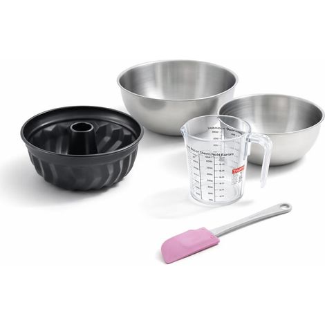 Set de 5 ustensiles de pâtisserie moule à gâteaux 2 bols spatule pâtisserie et verre doseur Black metallic Black mettallic Zenker Black mettallic (1/5)