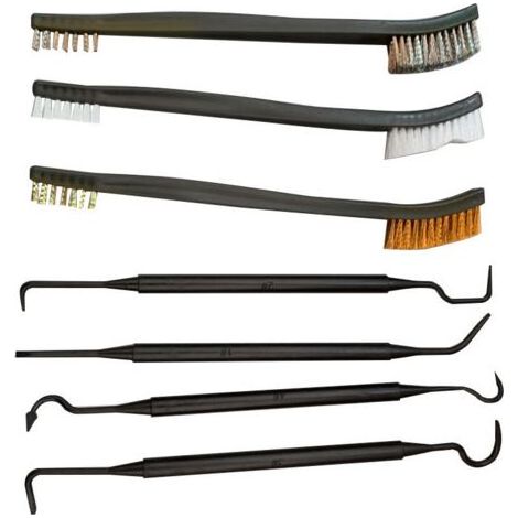 Mini brosse en nylon en fil de cuivre, brosse spéciale pour enlever les taches et la rouille - Lot de 7 (1/4)