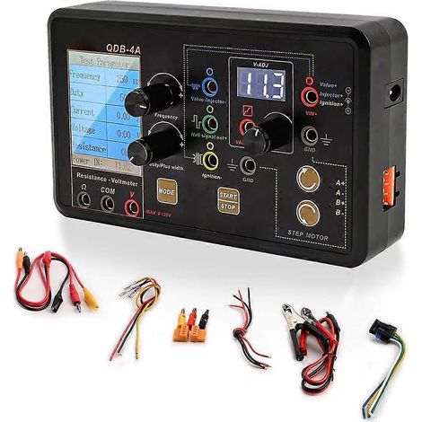 Testeur de bobine d'allumage automobile QDB-4A, pilote d'actionneur d'injecteur à moteur pas à pas de ralenti, testeur d'oxygène pour voiture (1/5)