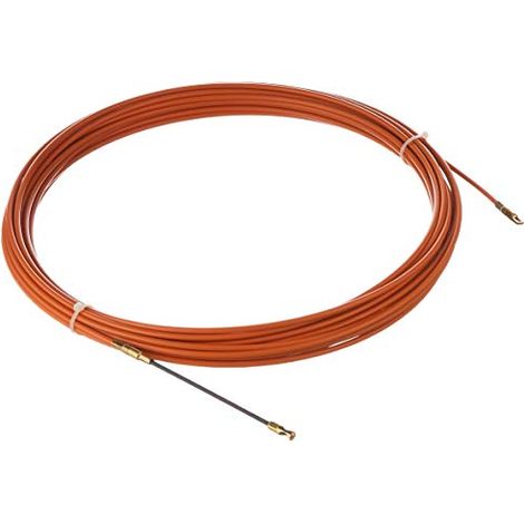 Electraline 61057 Sonda Tiracavi in Acciaio, 14 m, Diametro 4 mm, Arancione, Arancione (1/4)