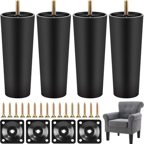 Set mit 4 konischen Sofabeinen aus Kunststoff, Ersatzmöbelfüße, M8-Gewindeschrauben, 12 cm (4,6 Zoll) (1/5)