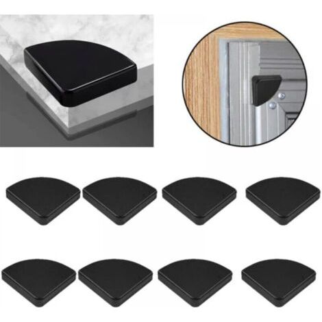 Protections d'angle sécurité bébé 8 pièces, PVC noir transparent, dimensions 40x8x3 mm, design mince (1/4)
