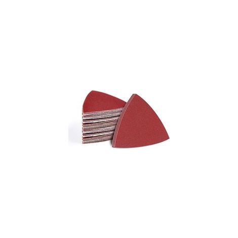 Papier de Verre Triangulaire Multi-usages Assortiment de Grains (60, 120, 240) 60 feuilles de 80x80x80 mm Papier de Verre pour Ponceuse Orbitale Triangulaire (1/4)