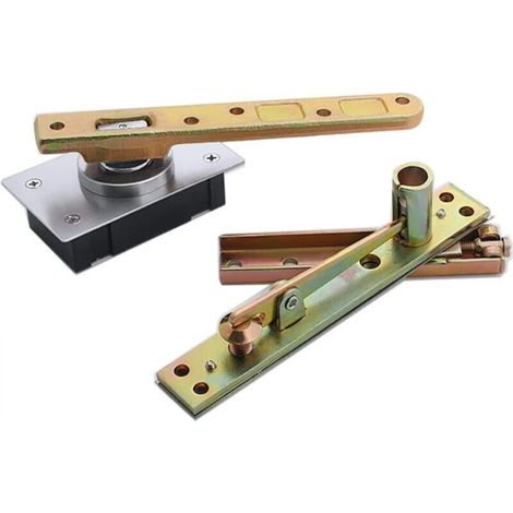 1 jeu (A)Charnières robustes pour porte rotative charge 150kg Charnières pivotantes dissimulées Acier inoxydable 360° Broche arbre de porte porte en bois Porte secrète Ajustable Charnière à pivot (1/4)