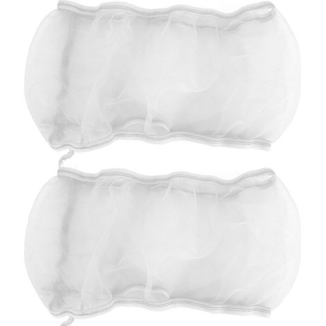 Lot de 2 housses de cage à oiseaux en polyester avec filet, récupérateur de graines, accessoires universels pour cages à perroquets, blanc, taille S (1/5)