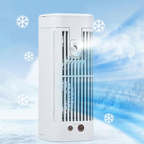 Ventilateur portable, veilleuse à refroidissement par eau, trois vitesses de ventilation, oscillation automatique, fonctions principales (1/4)