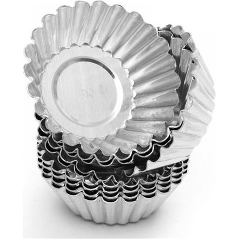 Moule À Tarte Antiadhésif - Moule À Muffin Ronde En Tôle Galvanisée - 5 cm De Diamètre × 2 cm De Hauteur - Lot De 1 (1/5)