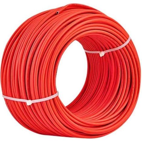 Cable solar V-TAC de 6 mm², unipolar, color rojo, bobina de 100 metros