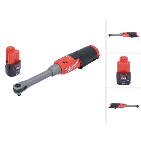 Milwaukee M12 FHIR38LR-301 Cricchetto a batteria ad alta velocità, versione lunga, 12 V, 47 Nm, 3/8" + 1 batteria da 3,0 Ah - senza caricabatterie (1/5)