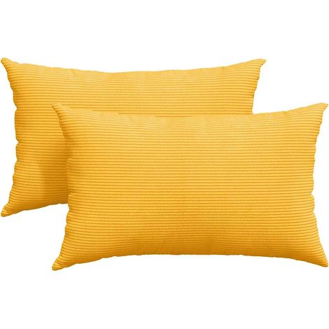Maison Exclusive - Coussins de canapé 2 pcs Jaune clair 50 x 30 cm