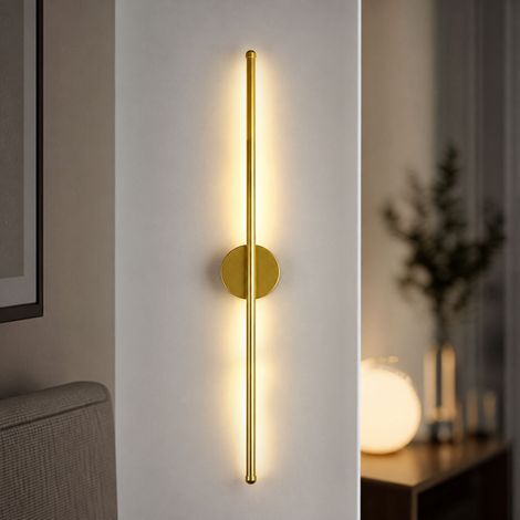 Applique murale LED design nordique, aluminium et acrylique, lumière réglable 3 couleurs, idéale pour chambre, salon et couloir (1/4)