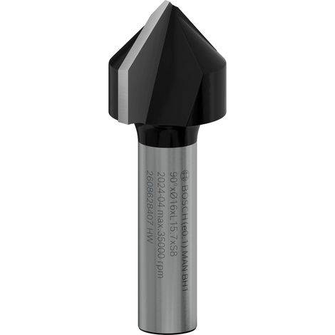 Bosch PRO V-Nutfräser, 90° × Ø 16, Schaft 8 mm