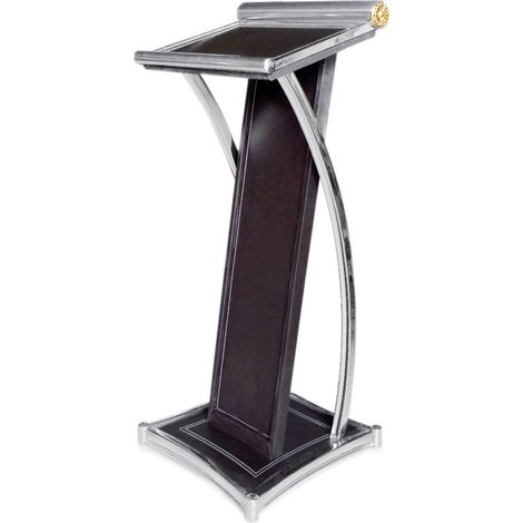 Pupitre de conférence 50 x 50 x 120 cm inox bois avec revêtement plastique - Was Germany (1/2)