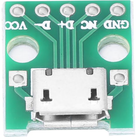 Lot de 50 adaptateurs convertisseurs Micro USB femelle vers connecteur DiP 2.54mm, module interface broches pour cartes, composants électroniques, soudure facile, câblage rapide, usage bricolage et pr (1/5)