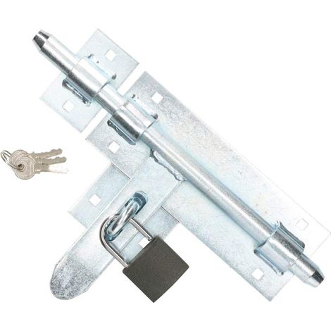 Loquet de portail 270 zinc + cadenas (1/5)
